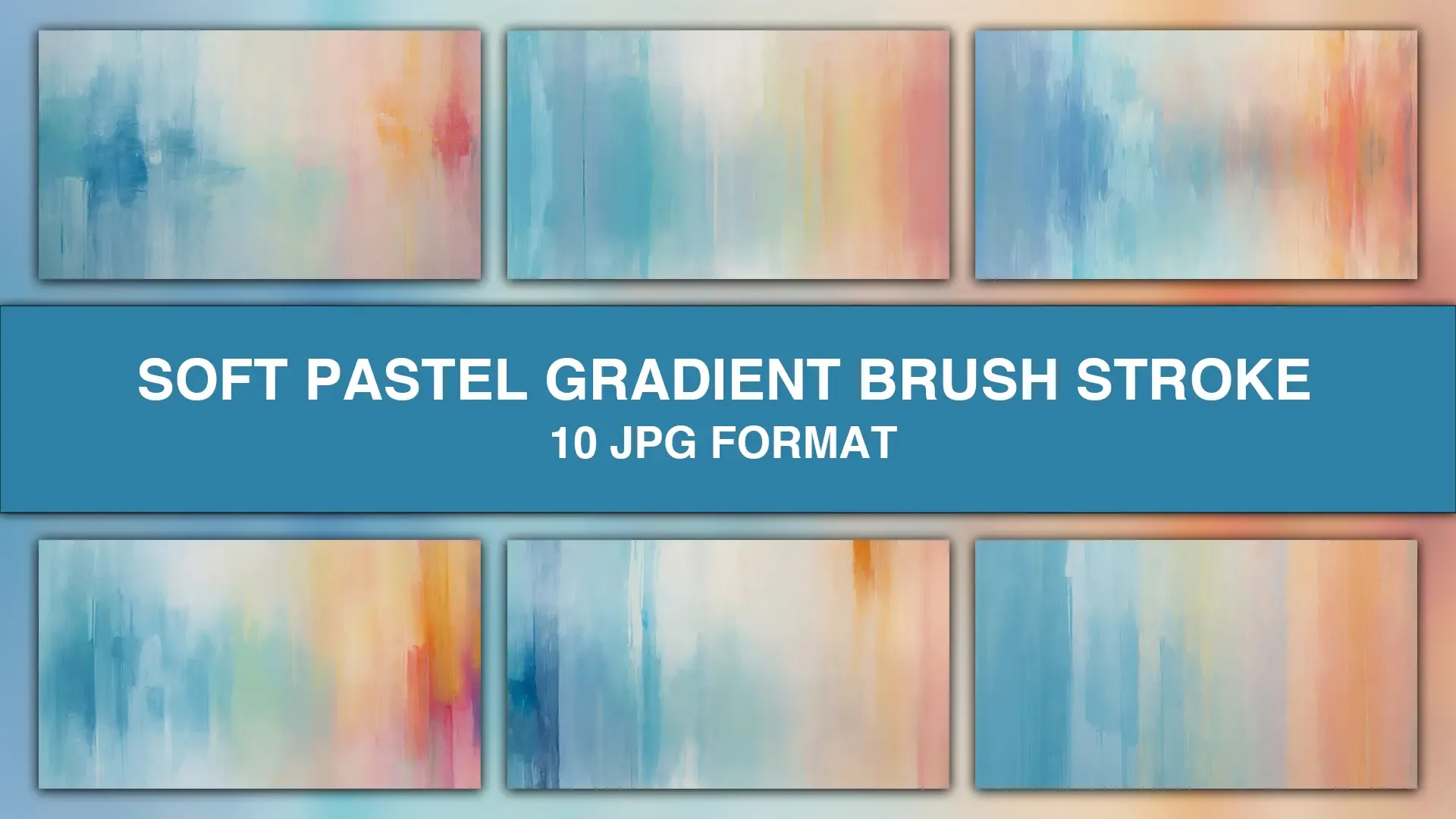 Soft Pastel Gradient Brush Stroke Background Image Pack image